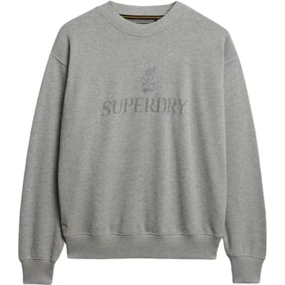 Superdry - British Design sweatshirt met ronde hals en relaxte pasvorm - Dames - Truien