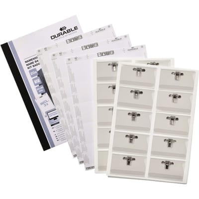 Badge Durable met combiklem 54x90mm set à 20 stuks