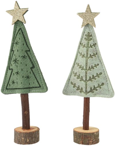 Beeld Kerstboom vilt groen 20cm