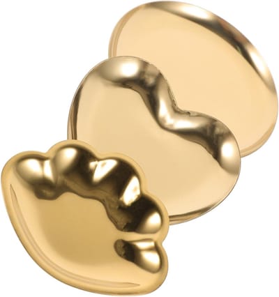 Sieraden Schaal Set - Opbergbakjes Display - Sieraden Organiseren - Roestvrij Staal - 3 Stuks - Goud