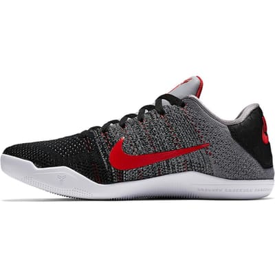 Nike Kobe 11 Elite Low Tinker Muse Heren Sneakers Zwart Cool-Grey Zwart-University-Rood 822675-060 42 gray