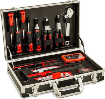 Gereedschapskoffer 53-delig – Compleet & Compact (±5 kg) | Stevige Kunststof Koffer – Direct Klaar voor Thuis & Garage
