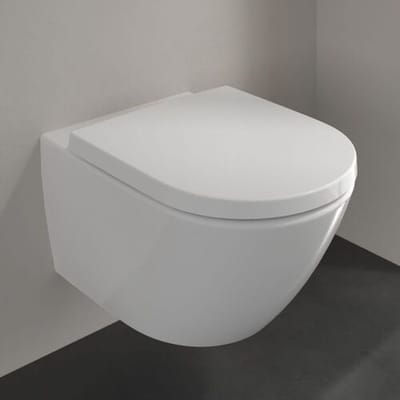 Villeroy & Boch Subway 3.0 Wandcloset - 56cm - zonder spoelrand - diepspoel - twistflush - ceramic+ en antikalkbehandeling - zonder zitting - Alpin glans wit