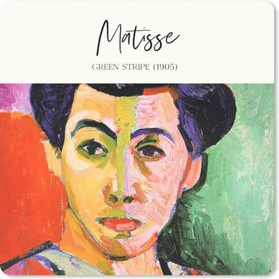 Muismat 20x20 cm - Mousepad Green stripe (1905) - Henri Matisse - Oude meesters - Muismatten