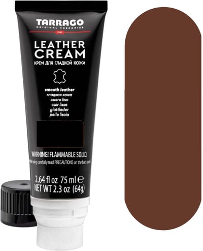 Tarrago leather cream tube + sponsje - 039 Midden Bruin - 75ml
