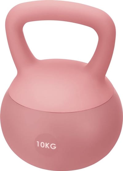 ATTREZZO® Kettlebell - 10 kg - Roze - Zandgevuld – Veilig en Vloervriendelijk – 28×20×20 cm