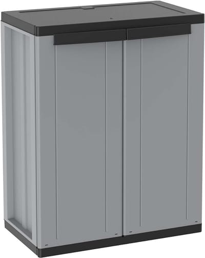 VH Supplies® Tuinkast - Buitenkast - Opbergkast - 37 x 68 x 85 cm - Grijs