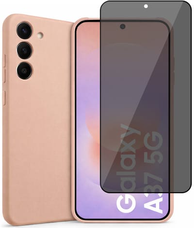 Hoesje geschikt voor Samsung Galaxy A37 – MatteShield Back Cover – Roze – Privacy Screenprotector Full Cover