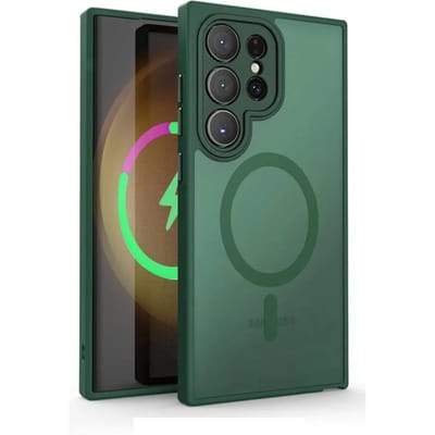 Magnetische Luxe Mat Hoesje Voor Samsung Galaxy S25 S24 S23 S22 Ultra Plus Lens Bescherming Magsafe Draadloos Opladen Schokbestendig Hoes For Galaxy S23 Ultra