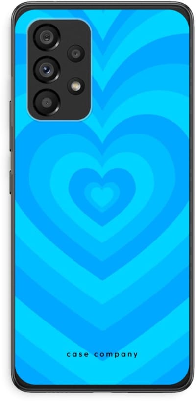 Case Company® - Hoesje geschikt voor Samsung Galaxy A53 5G hoesje - Hart Blauw - Soft Cover Telefoonhoesje - Bescherming aan alle Kanten en Schermrand
