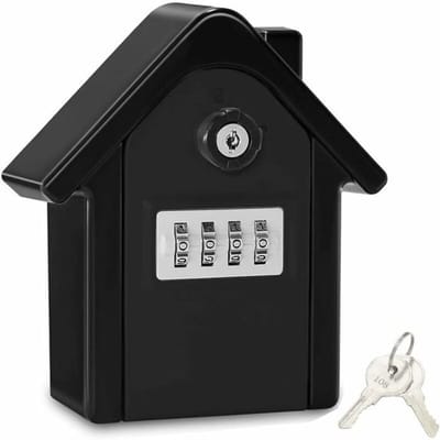Wandgemonteerde sleutelkluis met digitale combinatie en noodsleutel, extra groot XL-formaat, geschikt voor thuis en op kantoor.