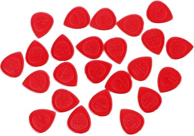 Dunlop Stubby Plectrums 474-R-100 1.00 mm Rood Lexan Duurzaam 24 Pack Voor Elektrische Gitaar
