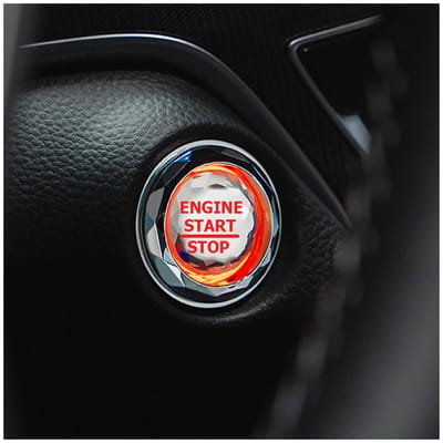 Dailygoods- Ontstekingssticker - Motorstop-afdekking - Beschermkap - Interieurdecoratie - Krasbestendig - Kristal + Legering - Binnendiameter 2,8 cm - Startknopafdekking