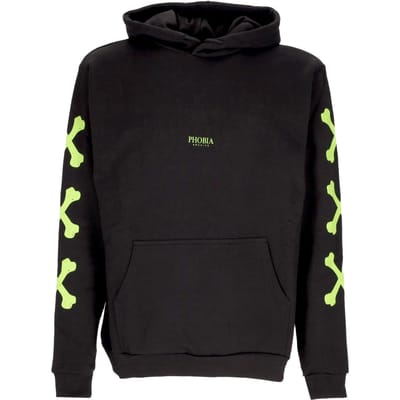 Cross Bones Hoodie Lichtgewicht herenhoodie Zwart/groen