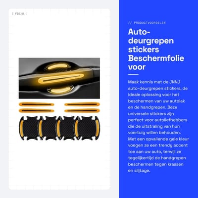 Dailygoods- Deurgrepen Beschermfolie - 8 Stuks - Reflecterende Strip - Krasbescherming - Universeel - Fluorescerend Kleur - Autostickers