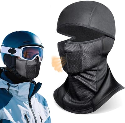 Dailygoods- Bivakmuts Winddicht - Balaclava - Stormmasker - Skimasker - UV-bescherming - Totale Bescherming 42 x 31 cm