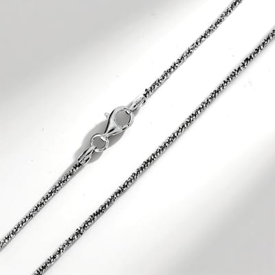 Cavill - Zilveren Ketting Dames - 925 Sterling Zilver - 45 cm - Elegant Criss-Cross Filigraan Design - Dunne Halsketting met Karabijnsluiting