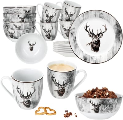 MamboCat 18-delig ALOIS porseleinen koffieservies voor 6 personen