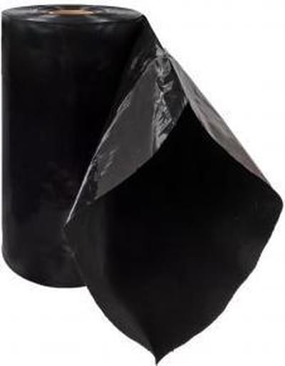 Kortpack - Zwarte Buisfolie 40cm breed x 250mtr lang - 100my dik - 1 Rol - Ondoorzichtig - Slangenfolie - (016.0106)