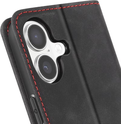 Tactical, Hoesje Geschikt voor Apple iPhone 17 Xproof Model met Standfunctie en Kaarthouder, Zwart