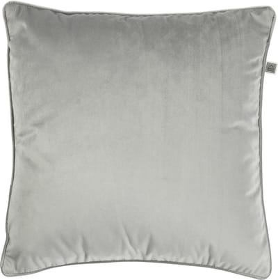 Dutch Decor FINN - Kussenhoes 45x45 cm - velvet - effen kleur - Micro Chip - lichtgrijs - met rits - zonder binnenkussen