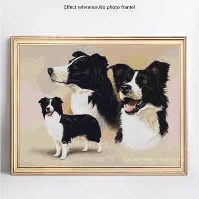 5D bricolage diamant broderie chien vente photo de strass diamant mosaïque point de croix 20X30CM beige