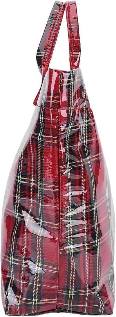 Draagtas Grote Tas - Handtas Boodschappentas - Waterdicht Reizen - Stevig PVC Materiaal - 34 cm Breed - Transparant