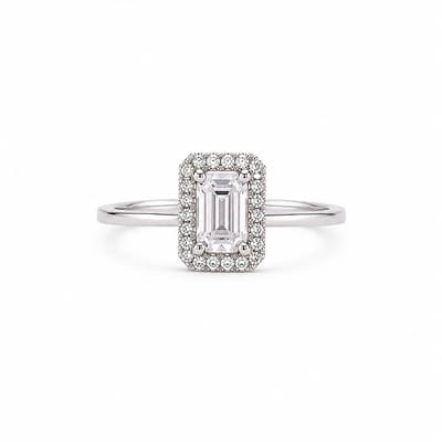 ring met witte zirkonia steen