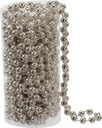 Kralenslinger - champagne - kunststof - 8 meter - kerstboomversiering - kerstversiering - kerstslingers