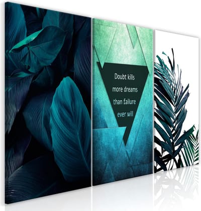 Schilderijen Op Canvas - Schilderij - Jungle Dreams (3 Parts) 120x60 - Artgeist Schilderij