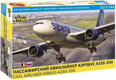 Zvezda Modelbouwpakket Vliegtuigen - 7047 Airbus A330-200 - Passagiersvliegtuig Plastic - 1:144 - Modelbouw