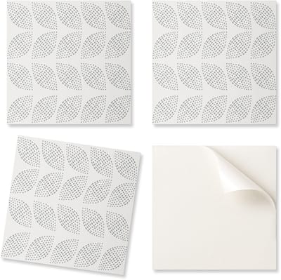 Zelfklevende tegels met print - Perfect voor in de keuken: bladpatroon met stippen, 20x20x20 cm