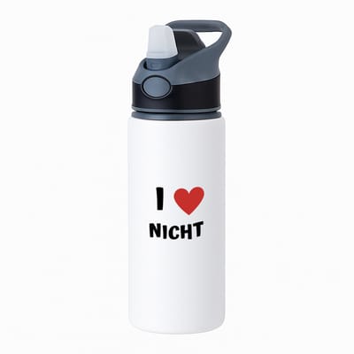 Hacebo® - I love nicht waterfles met rietje zwart - Nicht - de liefste nicht - verjaardag - cadeautje voor nicht - nicht artikelen - kado - geschenk - water fles - 650ML