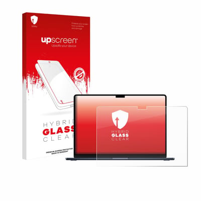 upscreen - Screenprotector voor Apple MacBook Air 15" M4 2025 / M5 2026 - Folie Beschermfolie Beschermglas transparant
