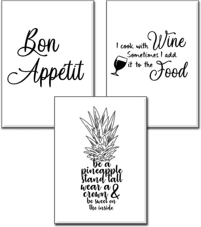 Goodivery ® Inspirerende Poster Set met Motiverende en Grappige Teksten voor Huisdecoratie