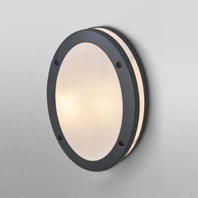 OSRAM ENDURA CLASSIC ORBI W buitenlamp, wandlamp, E27-versie, donkergrijs, aluminium, snelle & eenvoudige installatie, mat diffuser, beschermingsklasse IP65, toepassing in de buitenruimte
