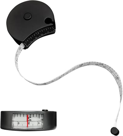 Compacte Rolmeter voor Lichaamsmetingen - Ideaal voor Taille, Armen en Fitness Tracking met Transparant Venster voor Gewichtsverlies
