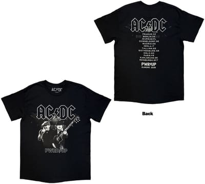 AC/DC - B&W Photo North American Tour '25 Heren Tshirt - S - Zwart