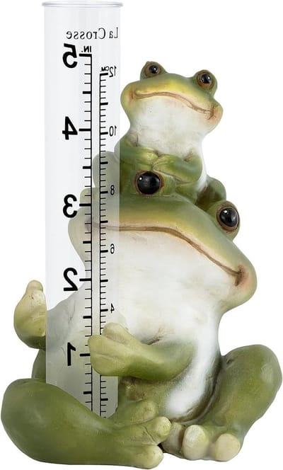 Regenmeter Tuin - Waterpeil meter - Nauwkeurig Meten - Duurzaam Polyresin - 12.7 cm - Groen
