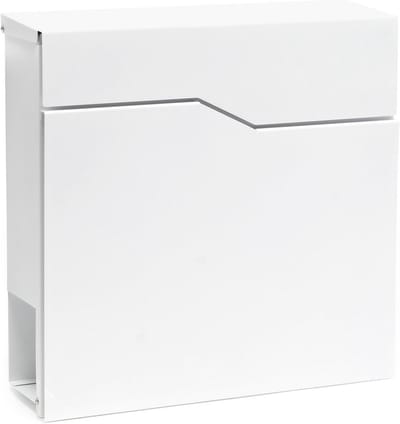 Brievenbus met krullenrol - Wandmailbox Postbak - Post Ontvangen - Grote Insteekopening - 37 x 37 cm - Wit