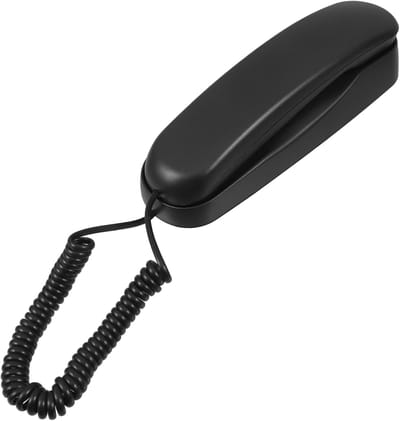 Vaste Telefoon - Wandtelefoon Bureau - Heldere Oproepen - Eenvoudige Installatie - 21 x 7.5 x 35 cm - Zwart