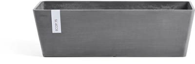 Ecopots Bruges 66 - Grey - 65,3 x 16,3 x H17 cm - Rechthoekige grijze bloempot / plantenbak