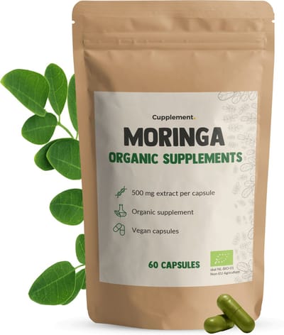 GOYU Moringa 1000 mg per dagdosering Biologisch 60 Capsules - Oleifera – Moringa capsules - Moringa olie - Moringa poeder - Vegan - Zonder toevoegingen - Lab getest - 30 dagen voorraad per zakje