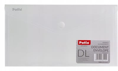 Patio Documentenmap DL Transparant Paars - Stevig met Sluiting