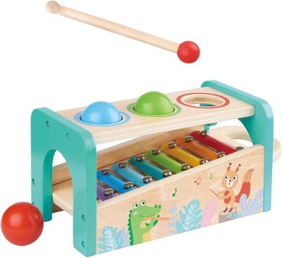 Houten Bank en Metallofoon Speelset voor Kinderen