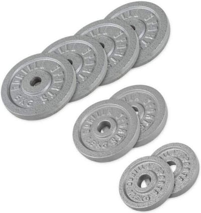 Gorilla Sports Halterschijven set - Gewichten - Gietijzer - 30 mm - 27,5 kg