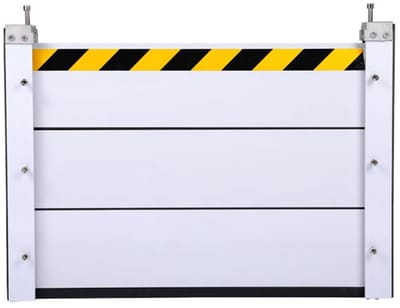 Waterkering Deur - Overstromingsbarrière Aluminium - Wateroverlast Voorkomen - Hoogwaardige Aluminiumlegering - 80x40CM - Zwart/Geel
