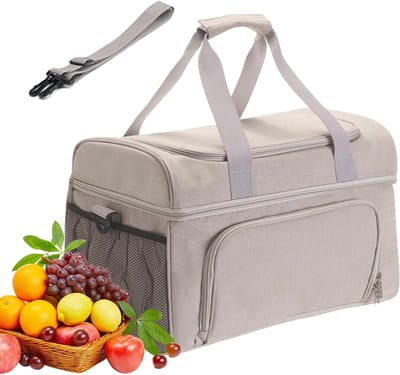 Koeltas - Isolatietas Thermotas - Boodschappen Vervoeren - Lekdicht Ontwerp - 30 liter - Khaki