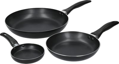 KitchenCraft Anti-aanbak braadpannenset - aluminium braaadpannen set van 3 (28cm 20cm & 12cm)