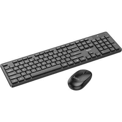Hoco Black Wireless Keyboard + Mouse set - QWERTY - incl Dongle